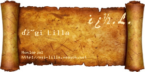 Ági Lilla névjegykártya