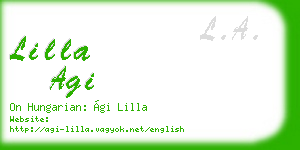 lilla agi business card
